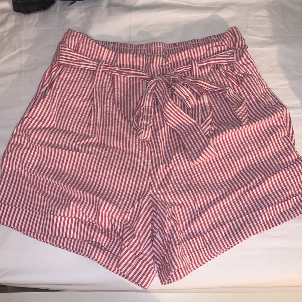 A’Gaci Red and White Striped Shorts